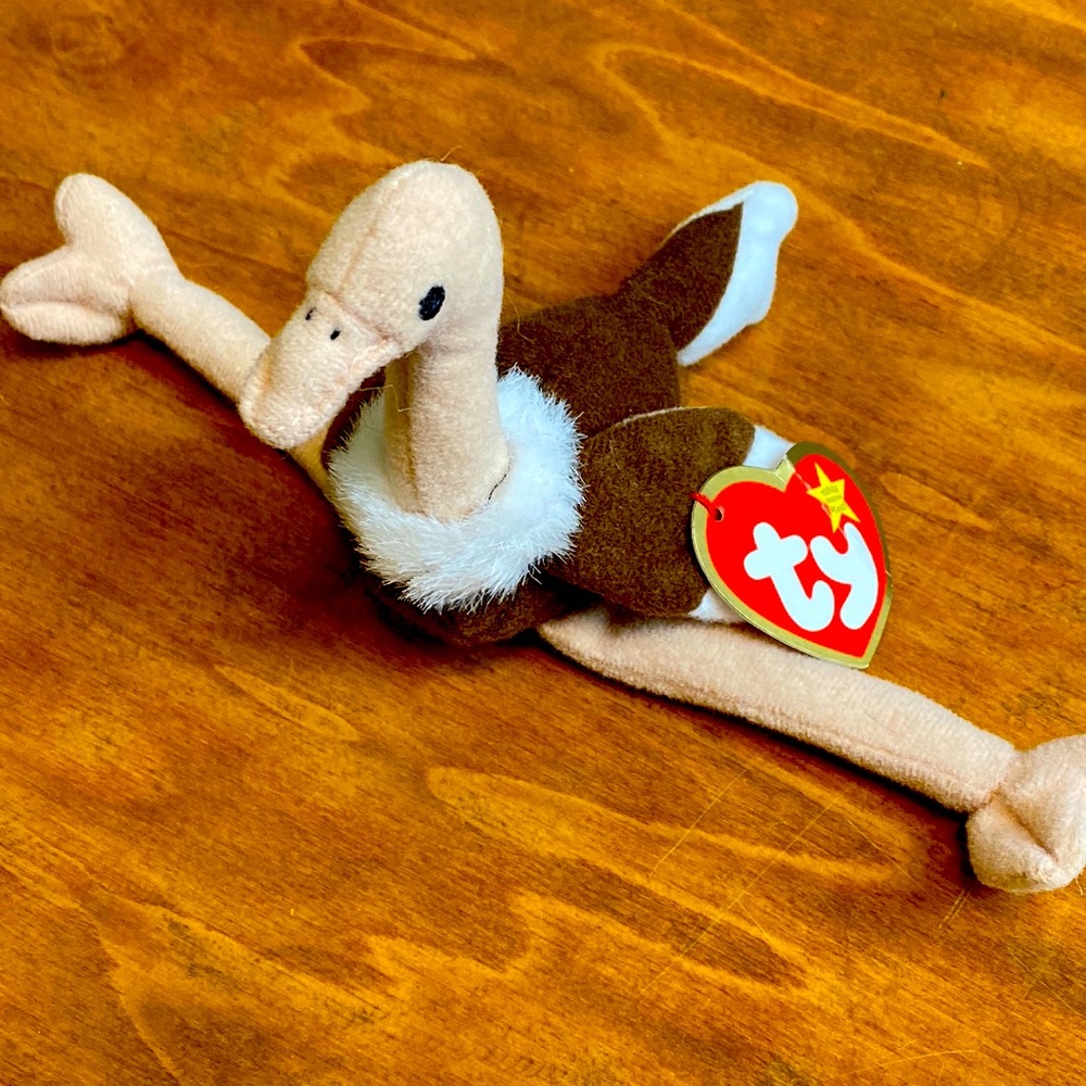 Ty Beanie Baby Stretchy the mini Ostrich McDonalds 1993